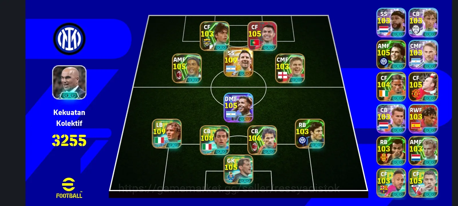 eFootball Accounts Legends & Iconic Players EFOOTBALL COLECTIVE 3255+ | 4 MANAGER BOOSTER,READY TO PLAY,GG SQUAD,FULL 1