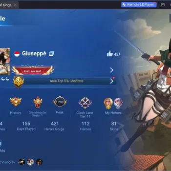 Honor of Kings Accounts Rare Skin Global|112H 81S|3 PRECIOUS: [(AOT Levi & Mikasa),Butterfly]|2 Legend: Angela&Dian Wei|1