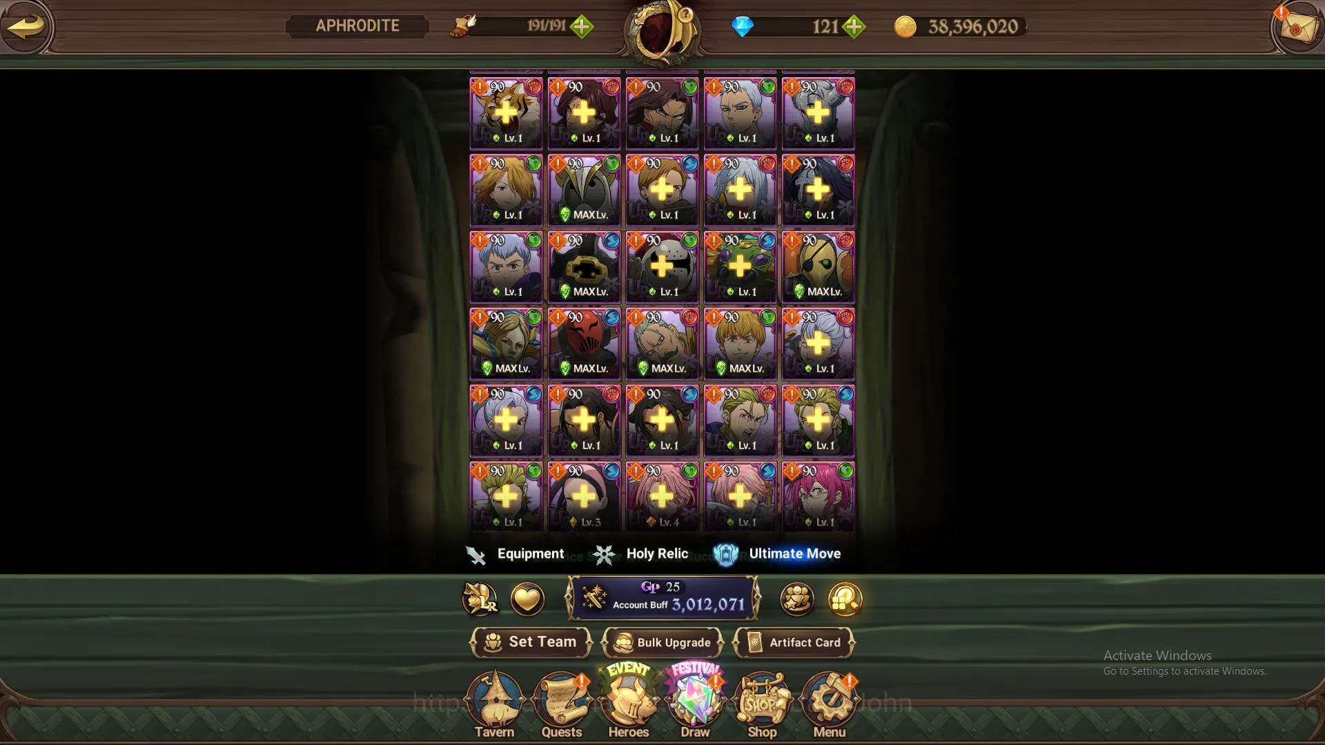 The Seven Deadly Sins: Grand Cross Accounts Others GLOBAL|3m CC|1LR Elizabeth|Full Collab FF|UR 11