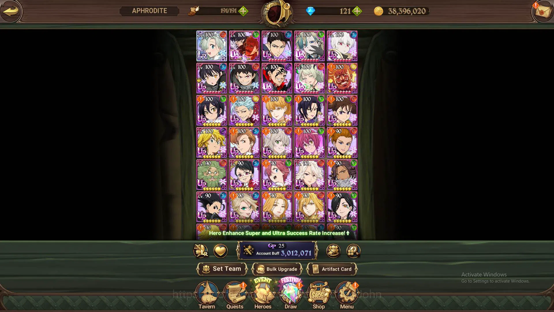 The Seven Deadly Sins: Grand Cross Accounts Others GLOBAL|3m CC|1LR Elizabeth|Full Collab FF|UR 7