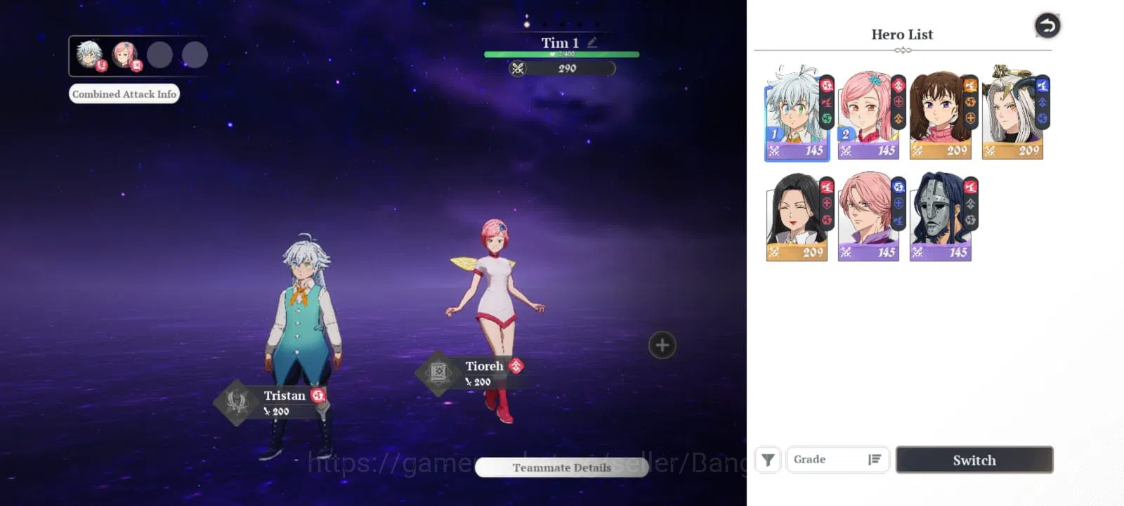 The Seven Deadly Sins: Origin Accounts SEA|Lv2 Fresh Starter|3 SSR|Drake, Diane, Guila An image 2
