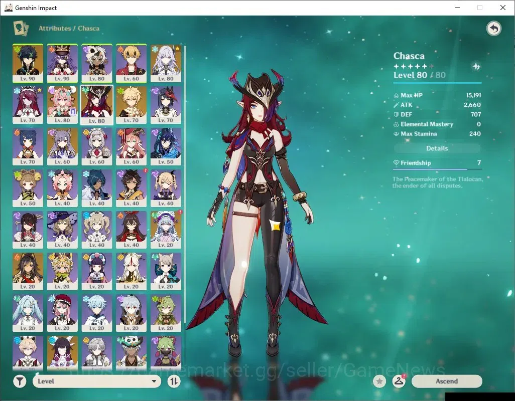 Genshin Impact Accounts ASIA|AR55|4 Limited + 4 (*5Weapon)|Skirk,Varesa,Ch image 5