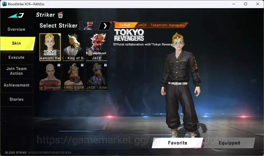 Blood Strike Accounts ASIA | 1 TR Striker: JACK-Takemichi Hanagaki | 8 U image 12