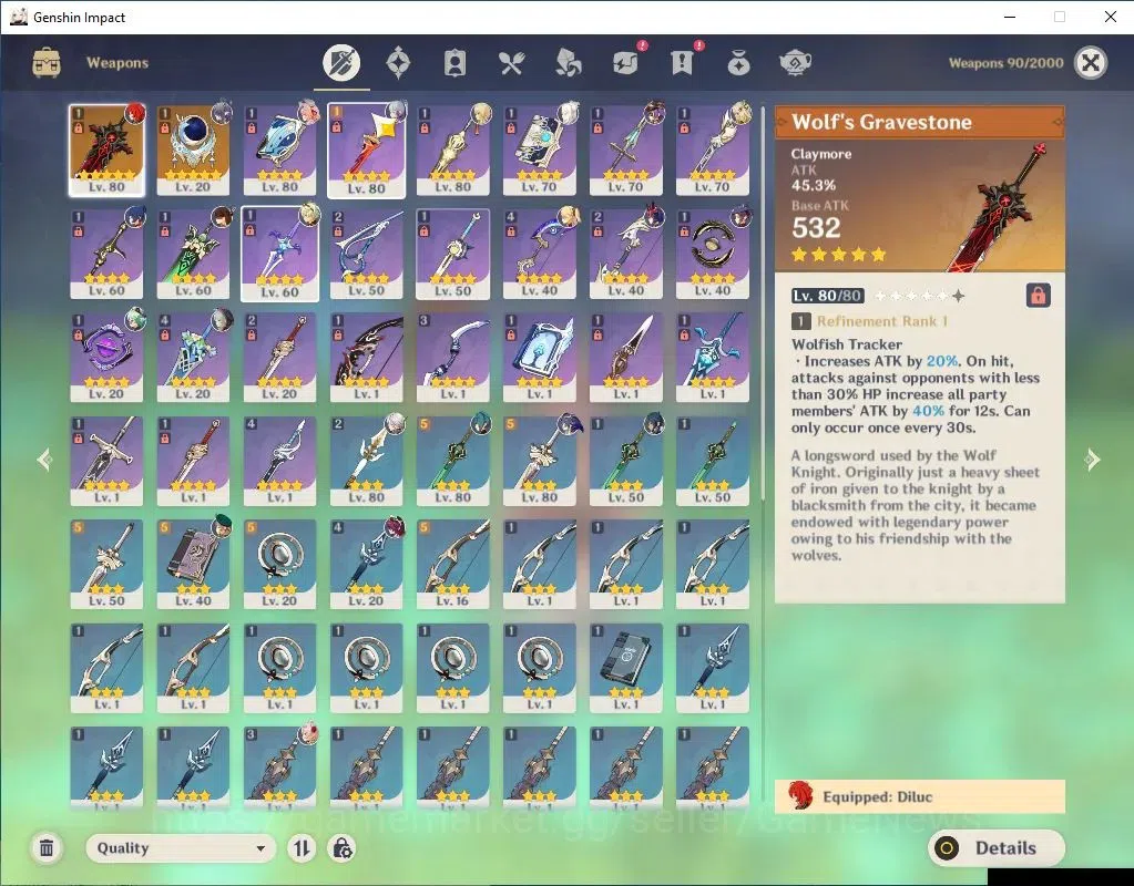 Genshin Impact Accounts Asia |AR 55|5 Limit +2(*5Wep)|Lauma+Sign,Arlecchin image 4