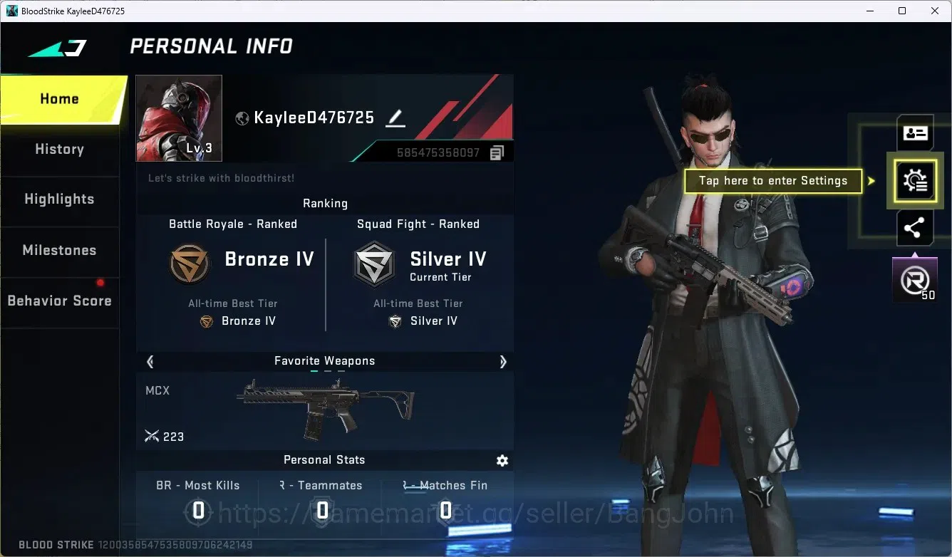 Blood Strike Accounts ASIA |1 Ultra Striker:Zero-Agent Zero|2 Legendary image 1