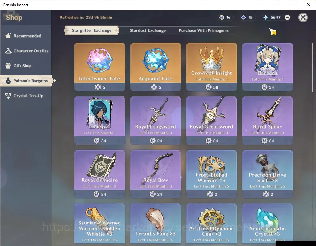Genshin Impact Accounts ASIA|AR 37|5647 Primogem|1 Limited + 1 (*5Weapon)| image 12