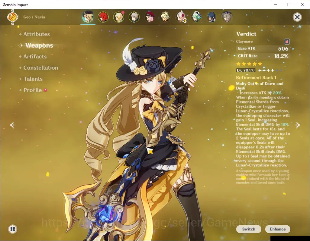 Genshin Impact Accounts ASIA|AR 37|5647 Primogem|1 Limited + 1 (*5Weapon)| image 4