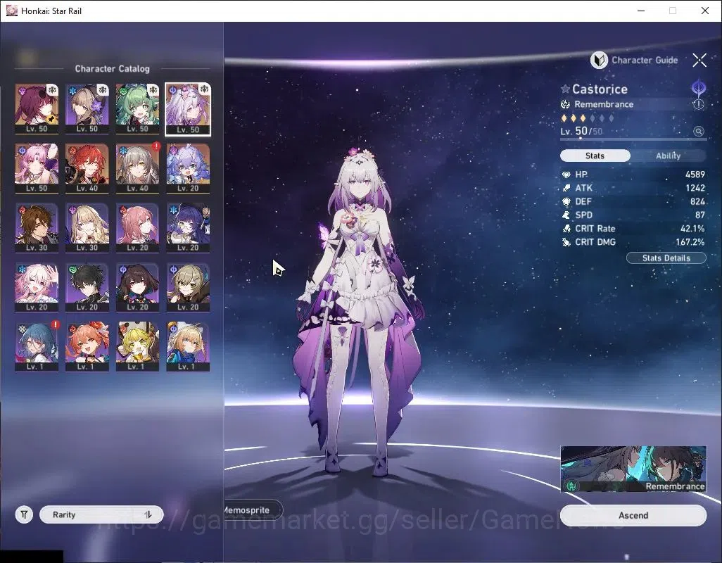Honkai Star Rail Accounts Asia|TL 39|3 Limited| Kafka, Castorice, Huohuo |MC image 5