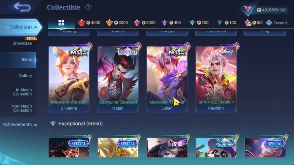 Mobile Legends: Bang Bang Accounts Hero 100|Skin 211|High Immo 444|Recal Abysal Thund image 10