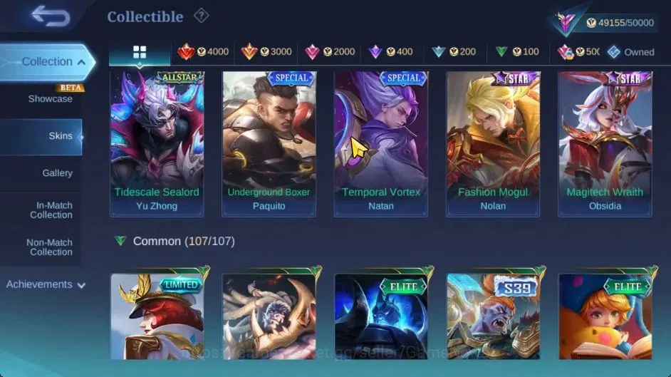 Mobile Legends: Bang Bang Accounts Hero 100|Skin 211|High Immo 444|Recal Abysal Thund image 15