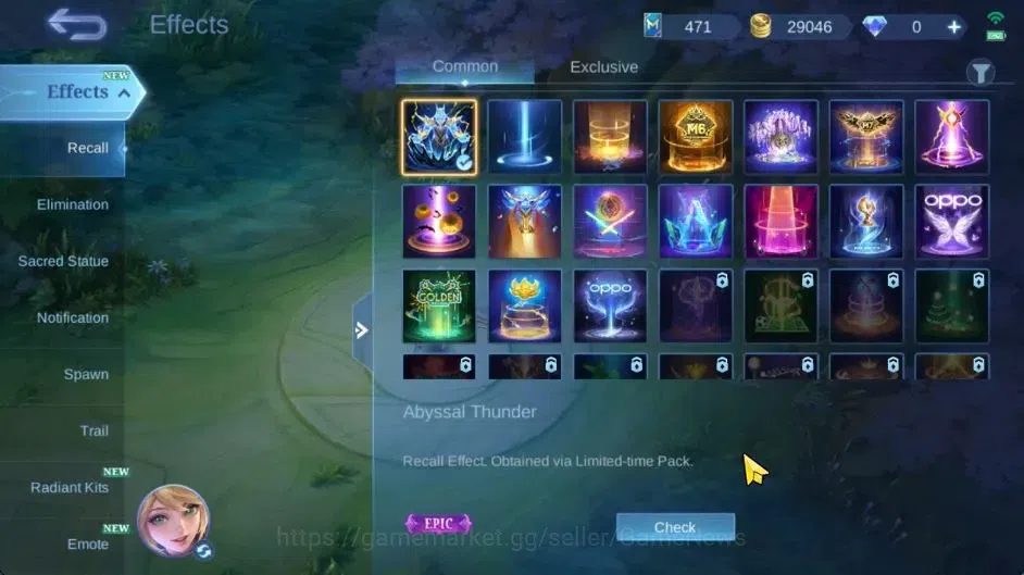 Mobile Legends: Bang Bang Accounts Hero 100|Skin 211|High Immo 444|Recal Abysal Thund image 20