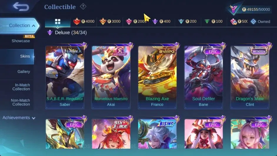 Mobile Legends: Bang Bang Accounts Hero 100|Skin 211|High Immo 444|Recal Abysal Thund image 7