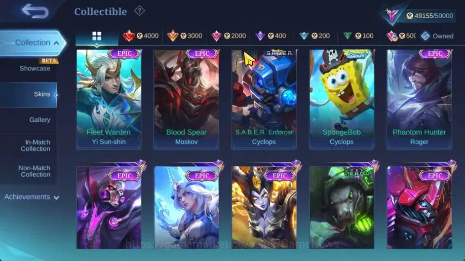 Mobile Legends: Bang Bang Accounts Hero 100|Skin 211|High Immo 444|Recal Abysal Thund image 8