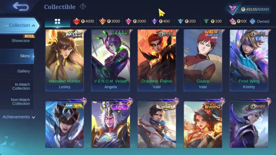 Mobile Legends: Bang Bang Accounts Hero 100|Skin 211|High Immo 444|Recal Abysal Thund image 9