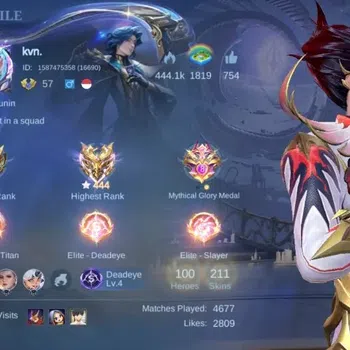 Mobile Legends: Bang Bang Collector Hero 100|Skin 211|High Immo 444|Recal Abysal Thund image 1