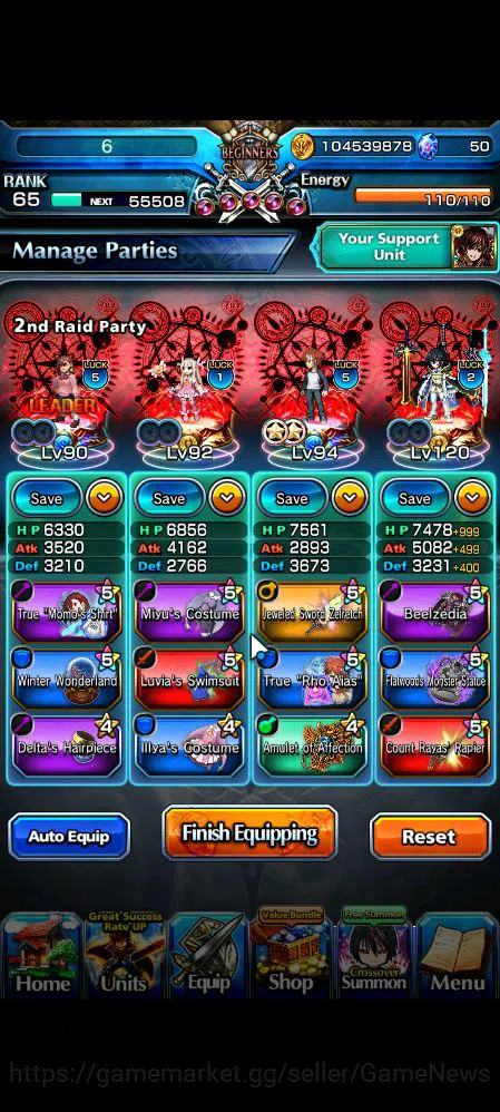 Grand Summoners Accounts Global|Rank 65|19 Ascend|SayakaTW,EmiyaTW,Summer M image 3