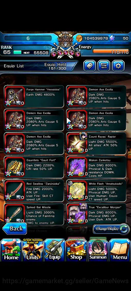 Grand Summoners Accounts Global|Rank 65|19 Ascend|SayakaTW,EmiyaTW,Summer M image 6