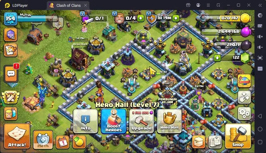 Clash of Clans Accounts High-End GLOBAL | TH 13-BH 9|LVL154|BK61,AQ71,MP44,GW40,RC21|BM21,BC15|3 Legend skin|Gem 122|Proteck 5