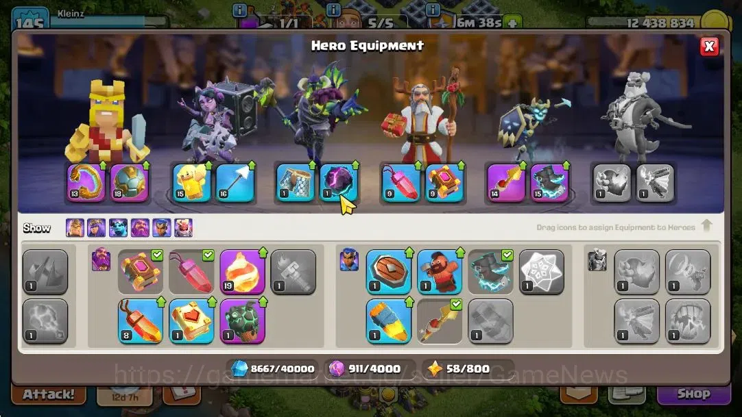 Clash of Clans Accounts TH 14-BH 8|LV 145|Limit Skin|HH 8|BK 65,AQ 78,GW 5 image 15
