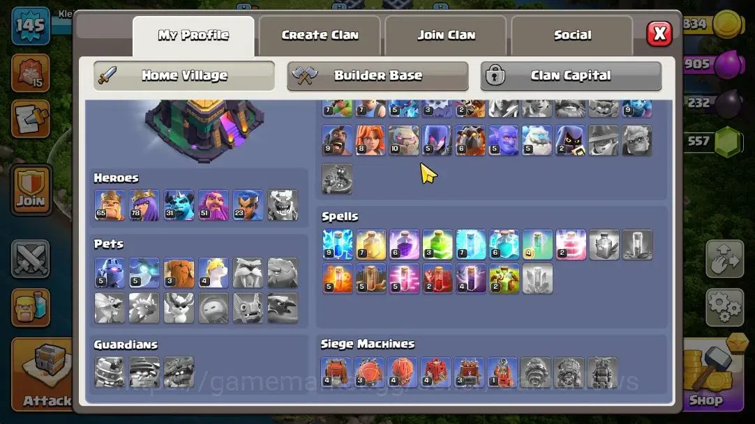 Clash of Clans Accounts TH 14-BH 8|LV 145|Limit Skin|HH 8|BK 65,AQ 78,GW 5 image 3