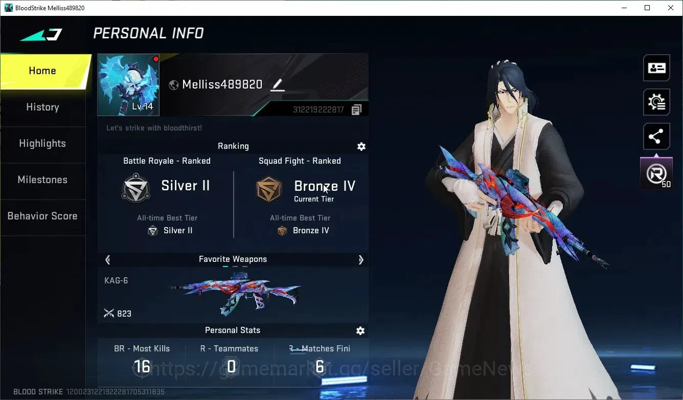 Blood Strike Accounts ASIA|Collab Bleach ETHAN|2 ULTRA[KAG-6 Soulblase,I image 2