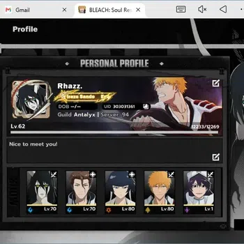 BLEACH: Soul Resonance Accounts Nuverse SEA|Lv.62|9 SSR 7