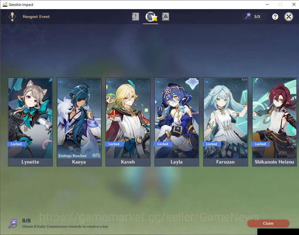 Genshin Impact Accounts ASIA|AR 56|7 Limited+4(*5Weapon)|[NahidaC3,YaeMiko image 13