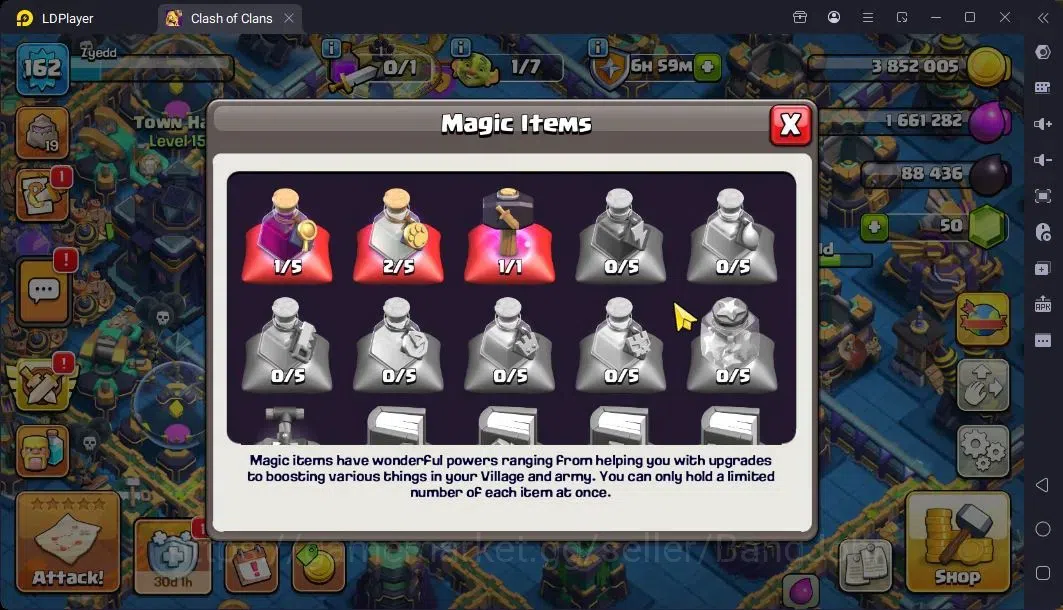 Clash of Clans Accounts TH 15-BH 10|LVL162|BK80,AQ89,MP56,GW60,RC30,DD8|BM image 3