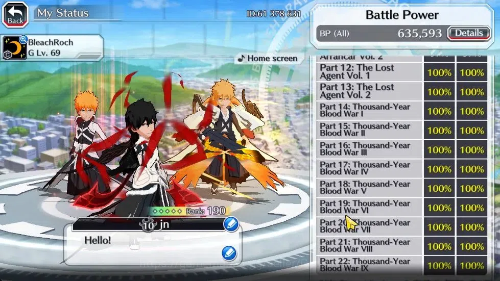 Bleach: Brave Souls Accounts Others [GLOBAL]|40K Orb|2 Ichigo Renewed,TYBW25 Yachiru,10th Anniv Ichigo,Renewed 5