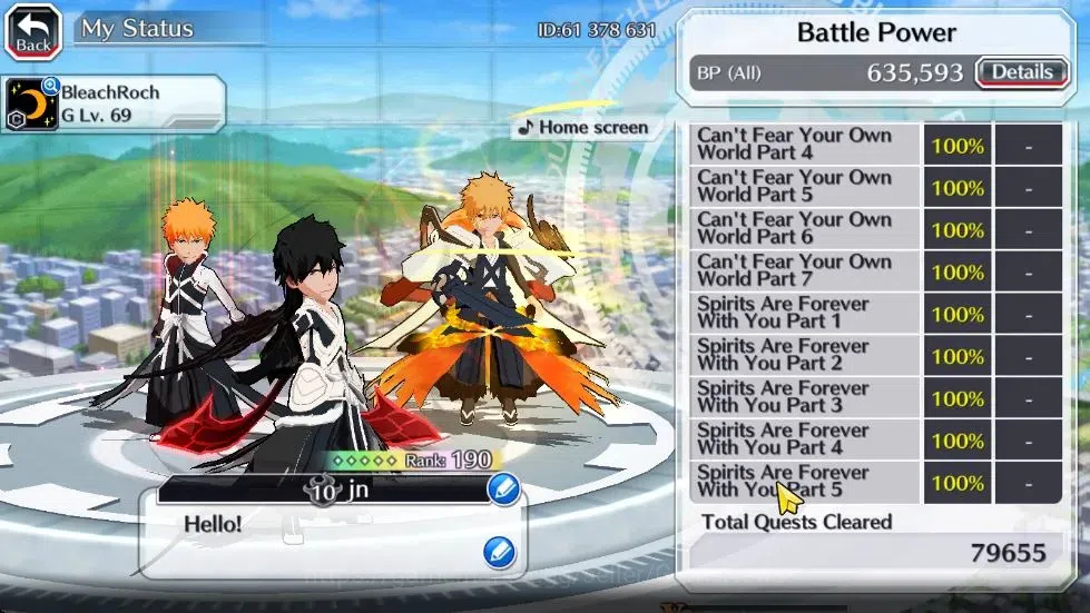 Bleach: Brave Souls Accounts Others [GLOBAL]|40K Orb|2 Ichigo Renewed,TYBW25 Yachiru,10th Anniv Ichigo,Renewed 7