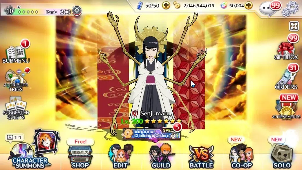 Bleach: Brave Souls Accounts High-End GLOBAL|50K Orb|TYBW25 Senjumaru,Technical Kisuke,Lost Agent Kensei,Fierce 1