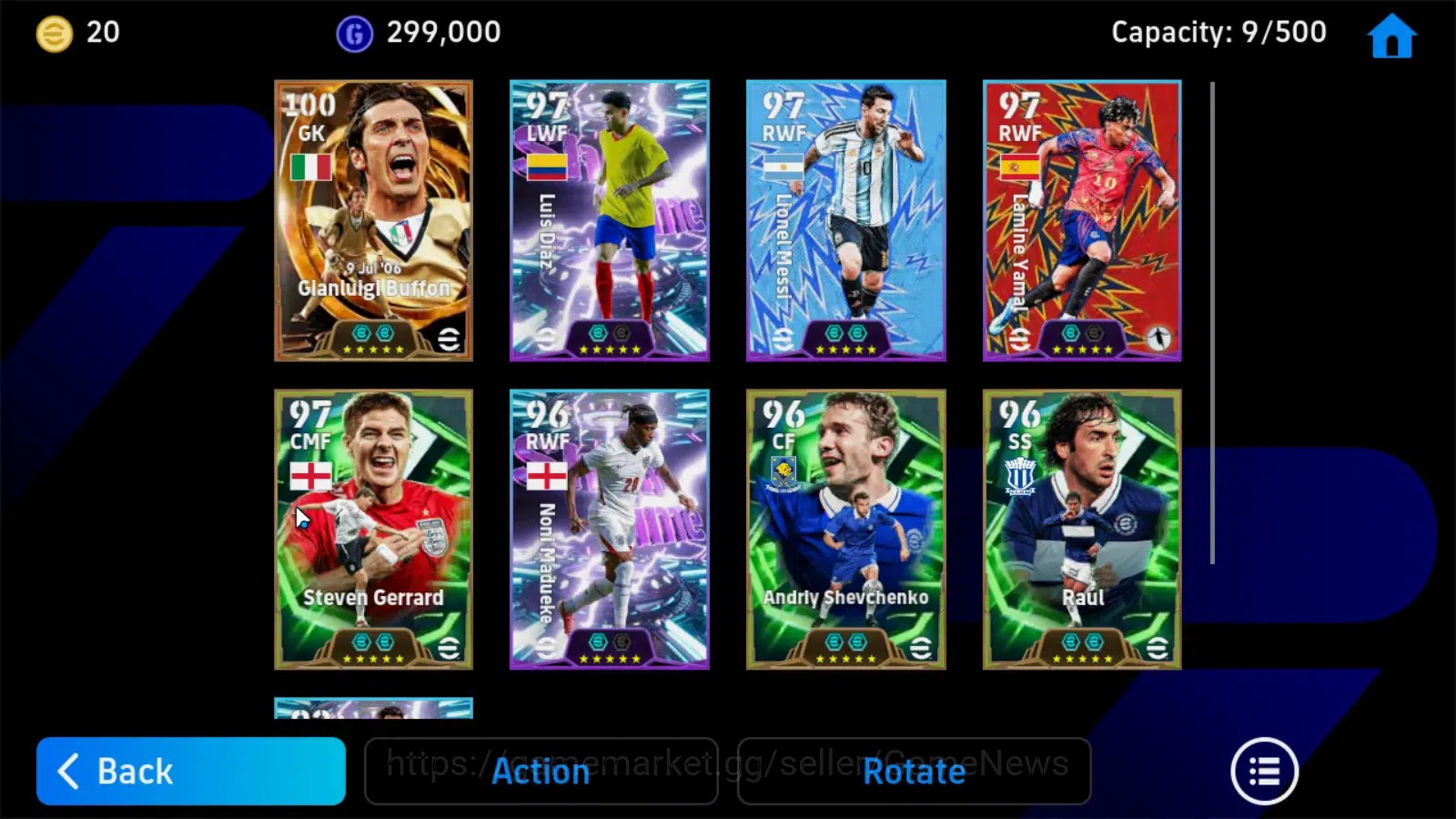 eFootball Accounts Android|Big Time Gianlugi Buffon,Epic Steven Gerra image 6