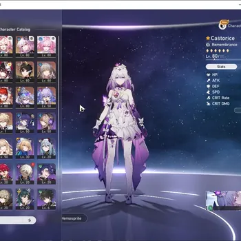 Honkai Star Rail Accounts Others ASIA|TL 70|1 GC|1 PremTeam|10 Limited (Castorice E2,Hyacine E1)+Sign