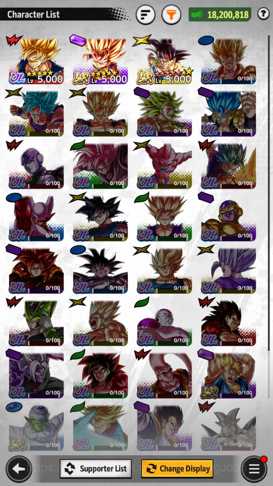 Dragon Ball Legends Accounts Others 18,2M Total Power |Lvl 147| 1UL+3LR | SS Goku,SS 3 Goku(mini),Bardock RA310B 2
