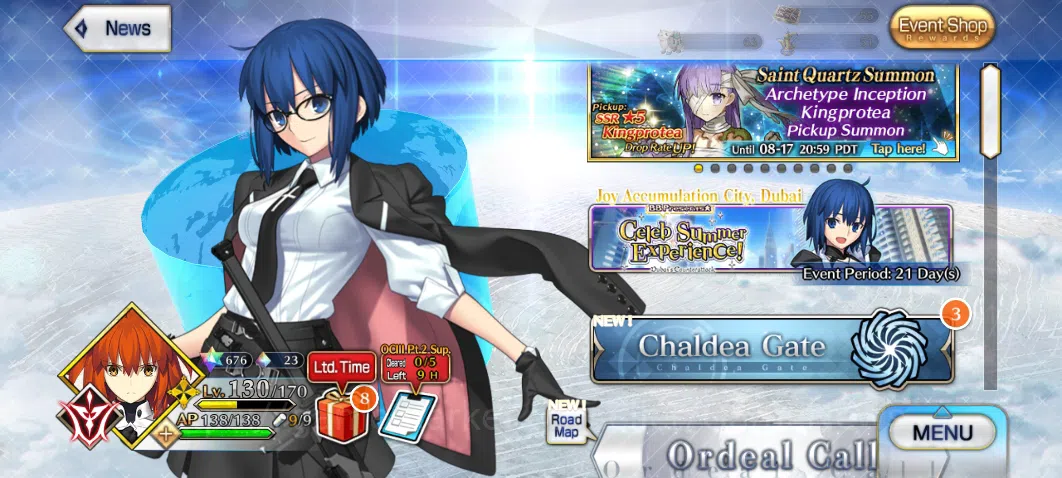 Fate-Grand Order Accounts NA Lvl 130|10 SSR|Max Lv Ciel Np2,Altria Caster,Oberon,Merlin,Space Eresh,Cristo,Enkidu,etc|676 1