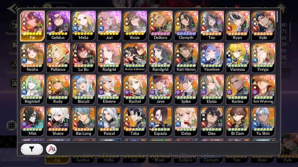 Seven Knights Re:Birth Accounts Global |5 EX7 (Fai,Juri,Roise,Gelidus,Melia)|42 TC image 2