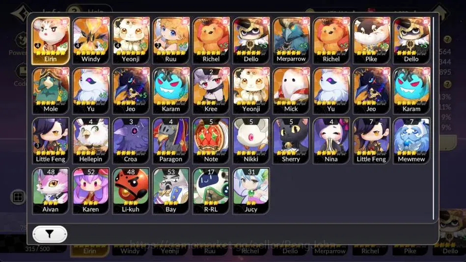 Seven Knights Re:Birth Accounts Global |5 EX7 (Fai,Juri,Roise,Gelidus,Melia)|42 TC image 4