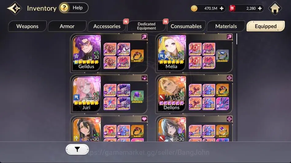 Seven Knights Re:Birth Accounts Global |5 EX7 (Fai,Juri,Roise,Gelidus,Melia)|42 TC image 6