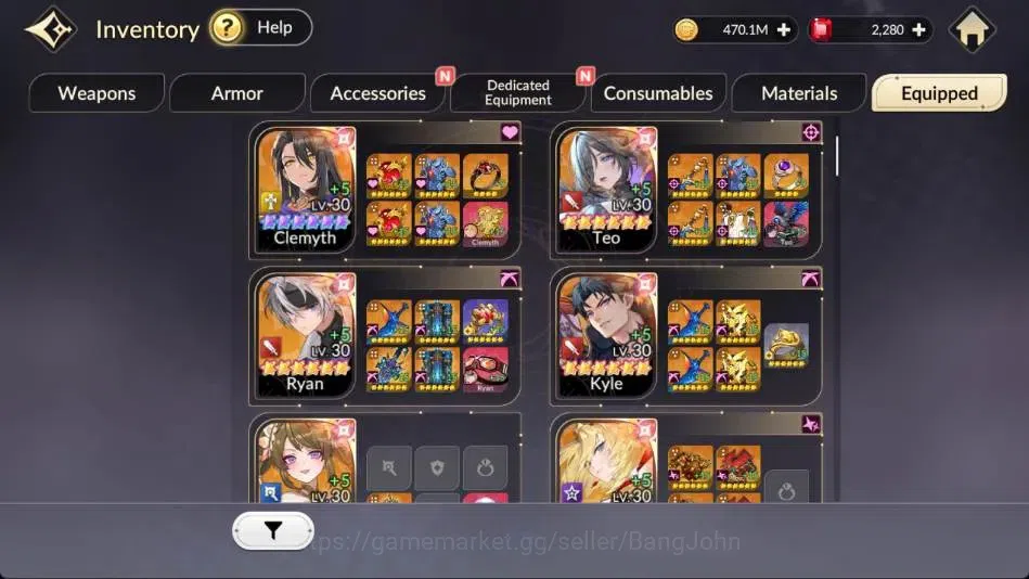 Seven Knights Re:Birth Accounts Global |5 EX7 (Fai,Juri,Roise,Gelidus,Melia)|42 TC image 7