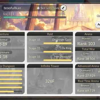 Seven Knights Re:Birth Accounts Global |5 EX7 (Fai,Juri,Roise,Gelidus,Melia)|42 TC image 1