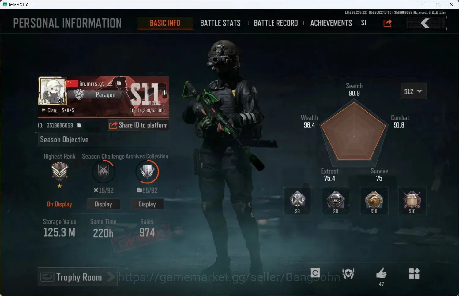 Arena Breakout Accounts Mobile | LV 30 | SV 125.3 M | CV 112.7 M | Arena F image 1