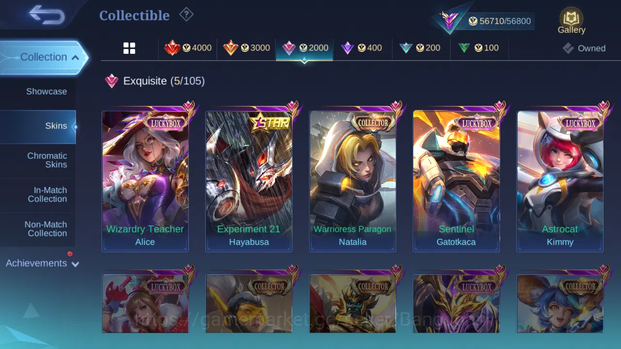 Mobile Legends: Bang Bang Accounts Others Hero 110 | skin 201 | sanrio angela | sanrio floryn | all star moskov | luckybox 12