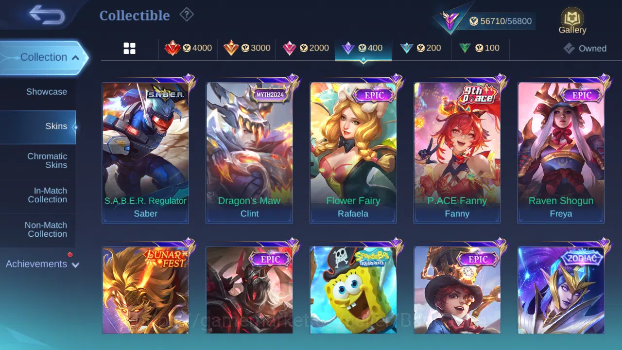 Mobile Legends: Bang Bang Accounts Others Hero 110 | skin 201 | sanrio angela | sanrio floryn | all star moskov | luckybox 13
