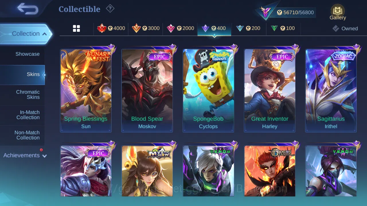 Mobile Legends: Bang Bang Accounts Others Hero 110 | skin 201 | sanrio angela | sanrio floryn | all star moskov | luckybox 14