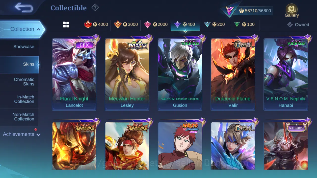 Mobile Legends: Bang Bang Accounts Others Hero 110 | skin 201 | sanrio angela | sanrio floryn | all star moskov | luckybox 15
