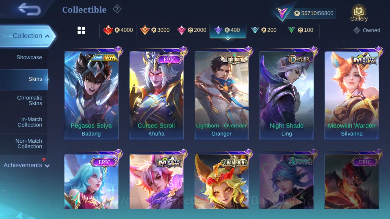 Mobile Legends: Bang Bang Accounts Others Hero 110 | skin 201 | sanrio angela | sanrio floryn | all star moskov | luckybox 17