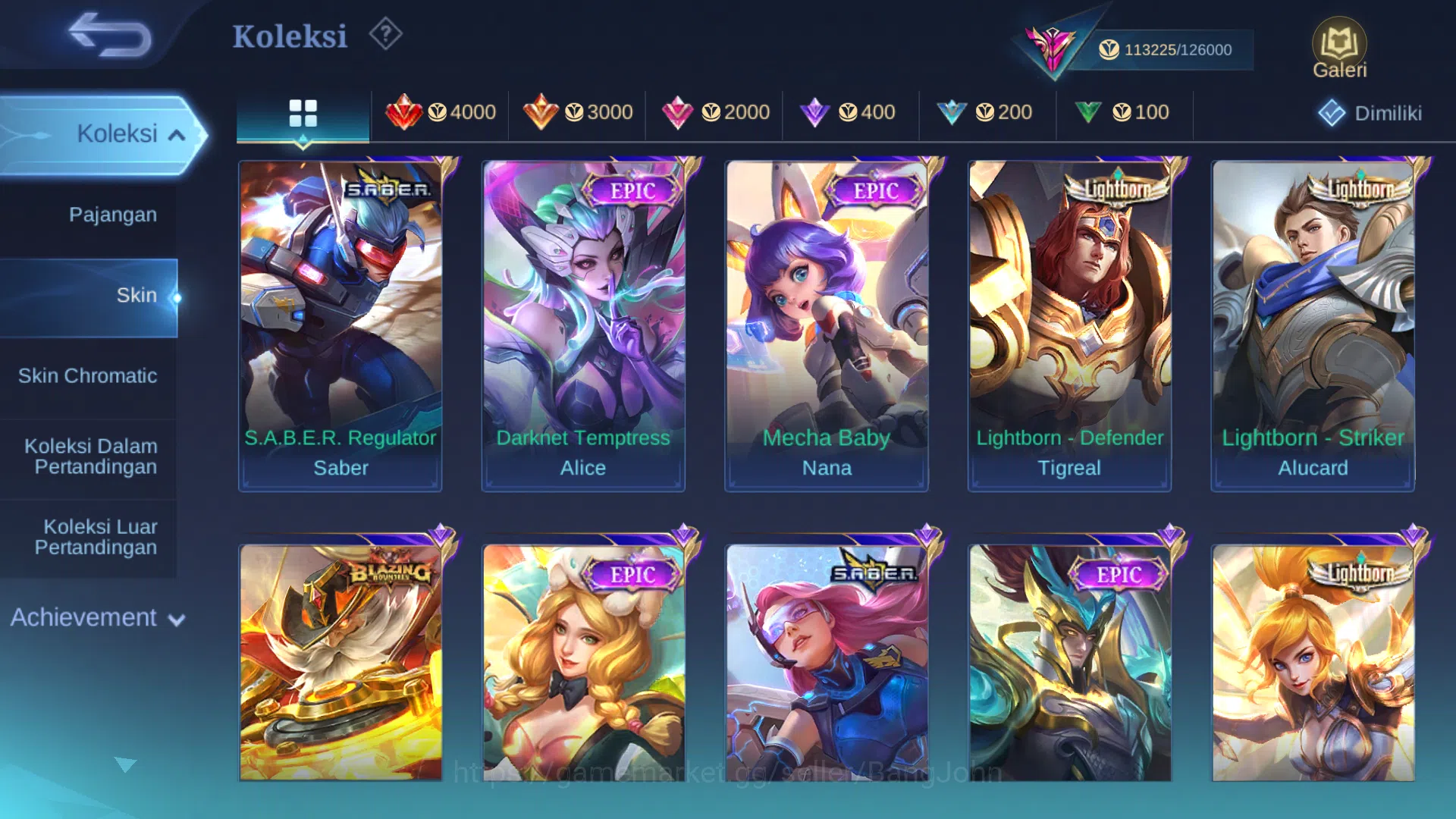 Mobile Legends: Bang Bang Accounts Hero 127 | Skin 345 | Legend Gusion, Miya | Transf image 6