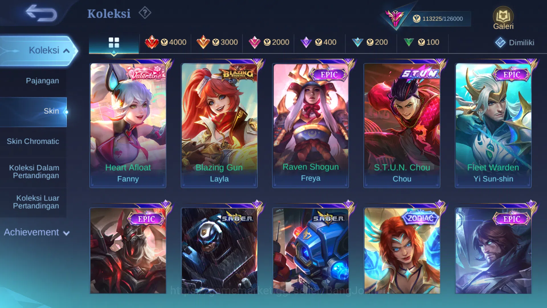 Mobile Legends: Bang Bang Accounts Hero 127 | Skin 345 | Legend Gusion, Miya | Transf image 7