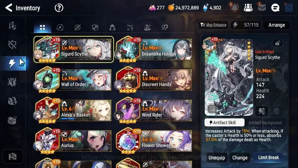 Epic Seven Accounts GLOBAL Unverif|NewEra|6 ML(School Nurse Yulha,LC B image 13