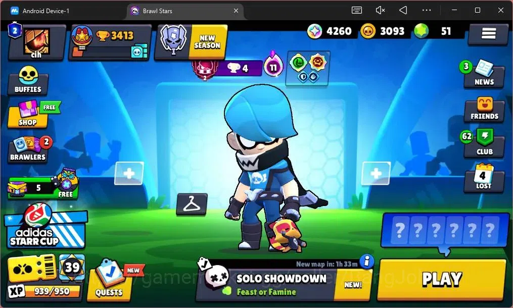 Brawl Stars Accounts Global | 3413 Trophy|23 Brawler|1 Max Hypercharge( image 1